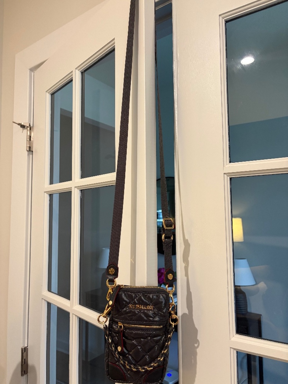 MZ Wallace Grey Quilted Mini Crossbody Bag - Picture 4 of 5